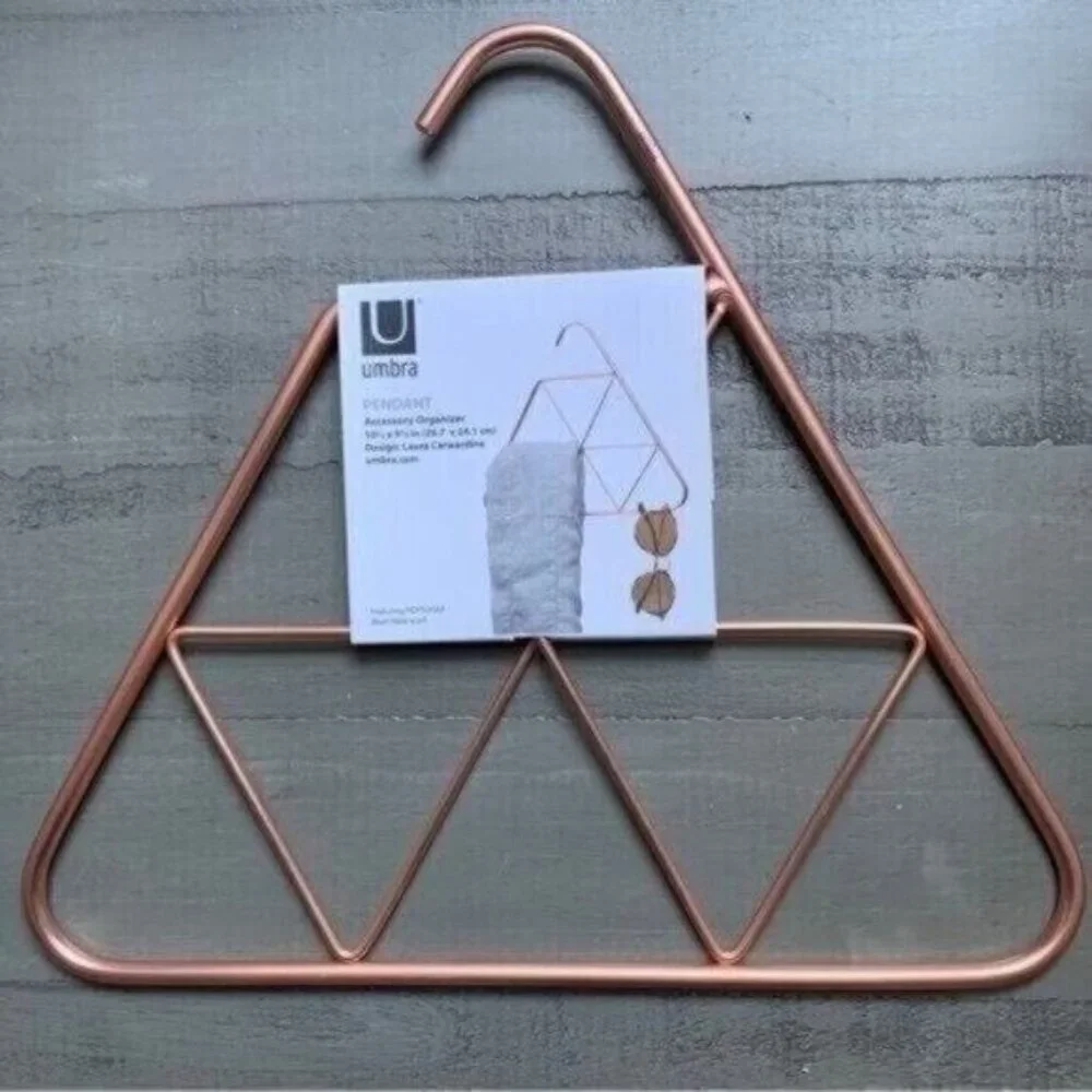 Umbra Pendant Accessory Organizer Hanger in Rose Gold NWT